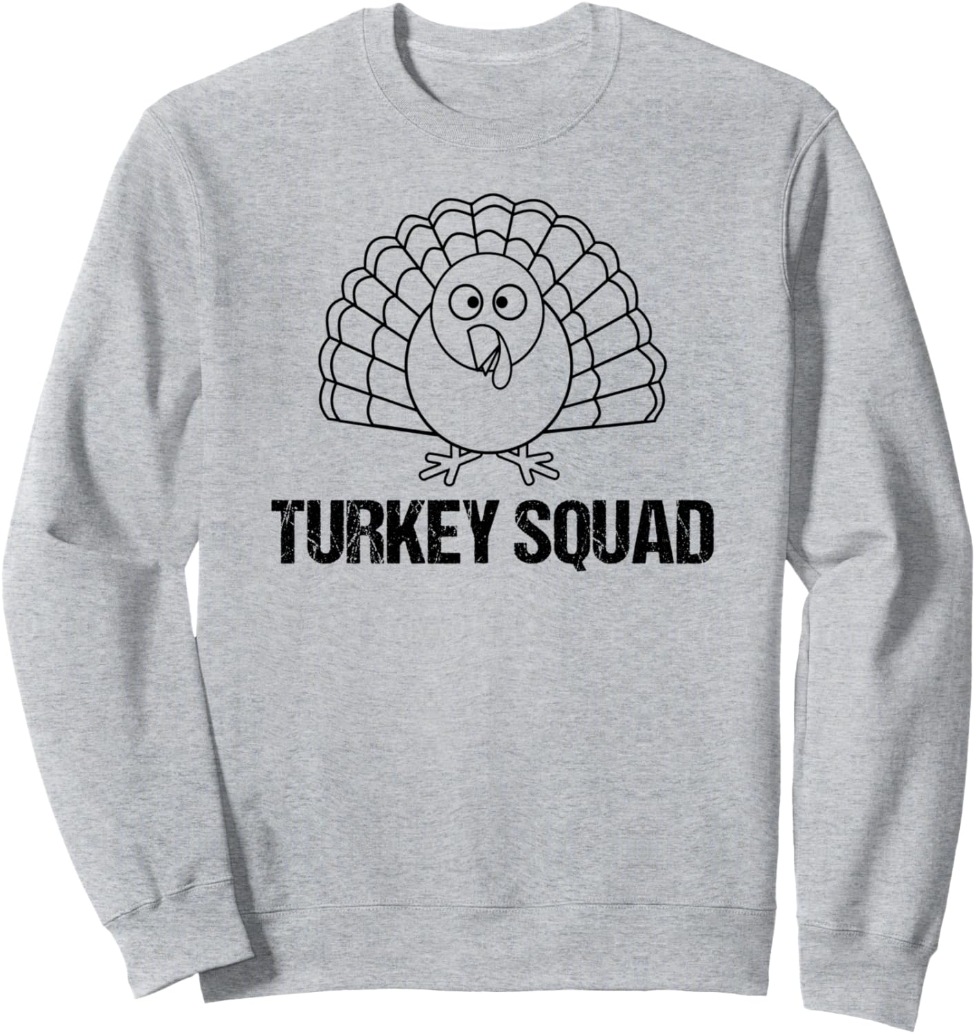 

Забавная толстовка с надписью «Turkey Squad» ко Дню благодарения, серый