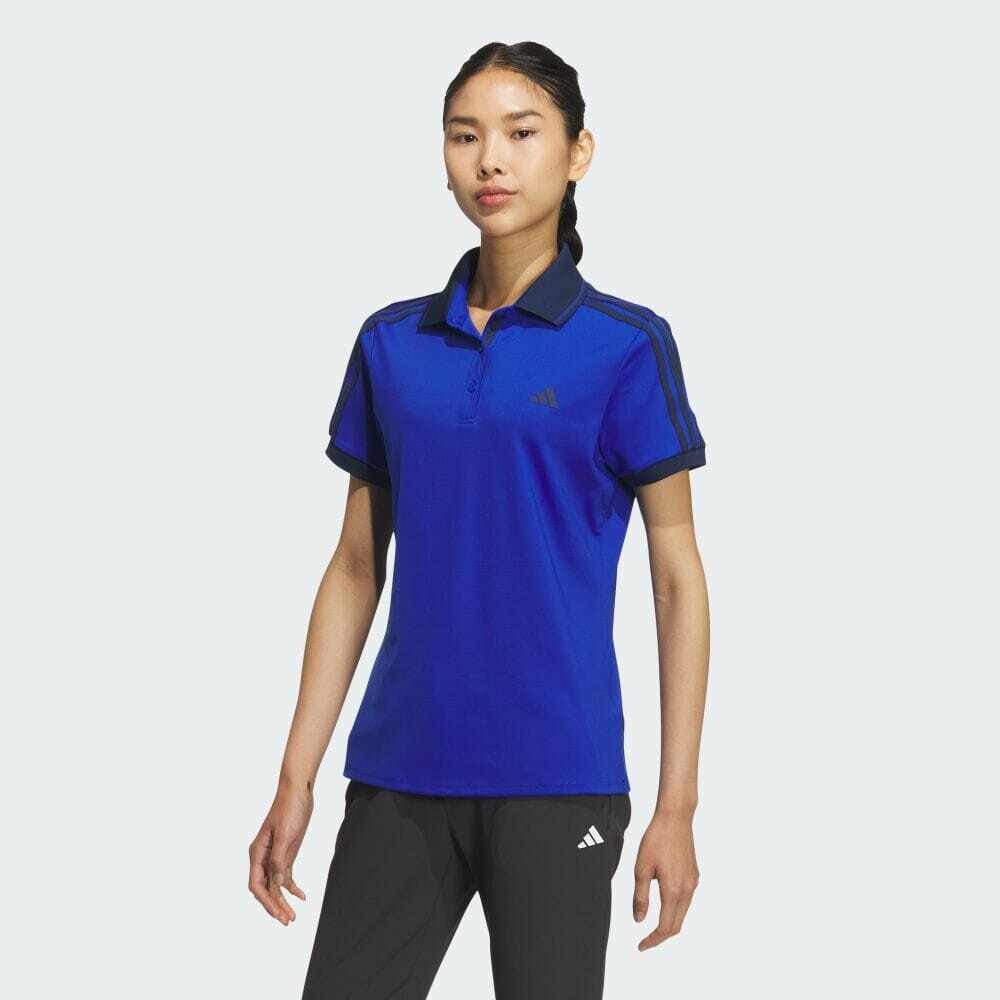 

Поло Adidas HEAT. RDY 3-Stripes Short Sleeve Polo, цвет Team Royal Blue