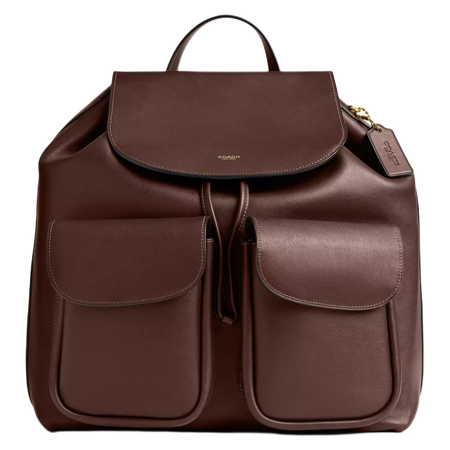 

Crosby Grain Leather Backpack Tubas Женская Maple COACH