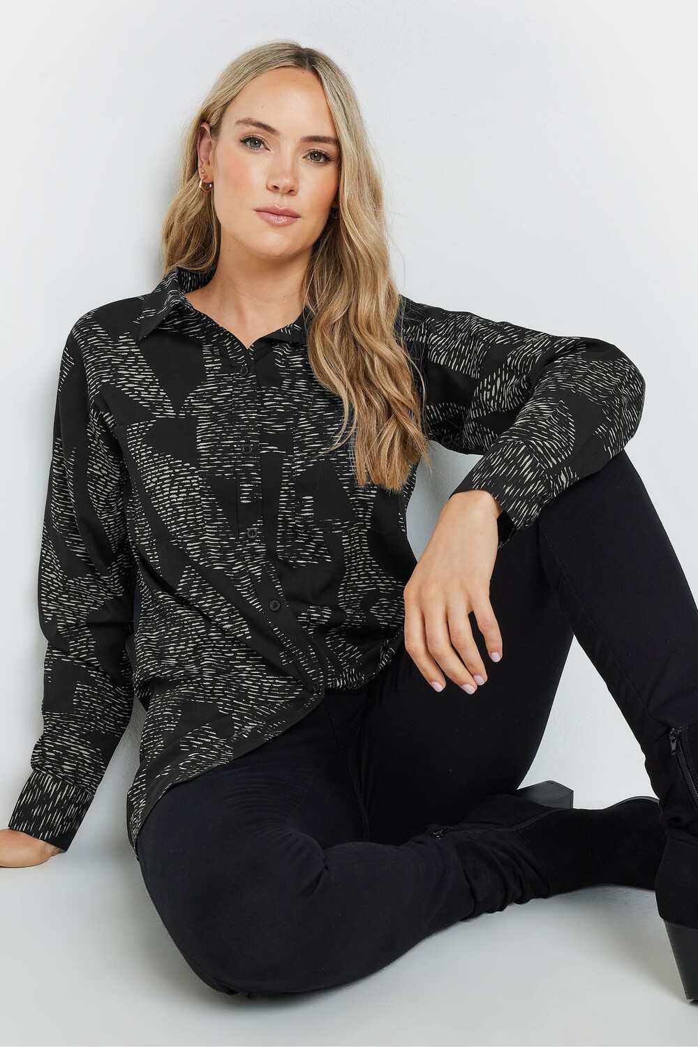 

Полосатая рубашка с длинным рукавом Long Tall Sally, черный