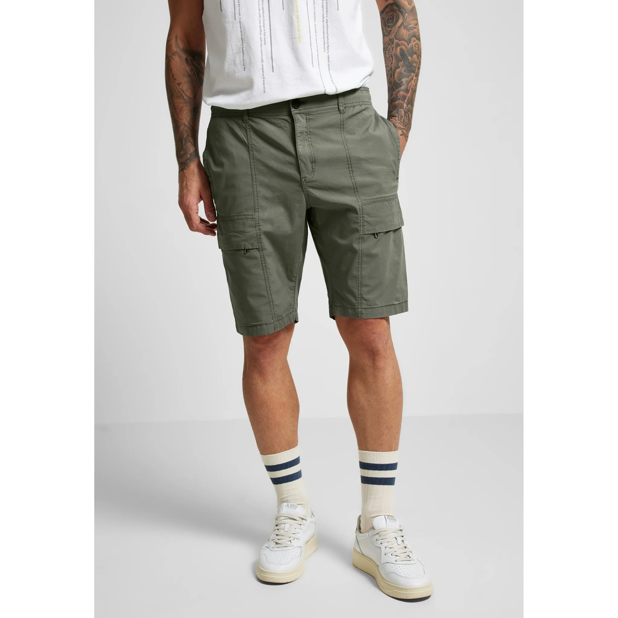 

STREET ONE МУЖСКИЕ брюки-карго с карманами-карго Street One Men, зеленый