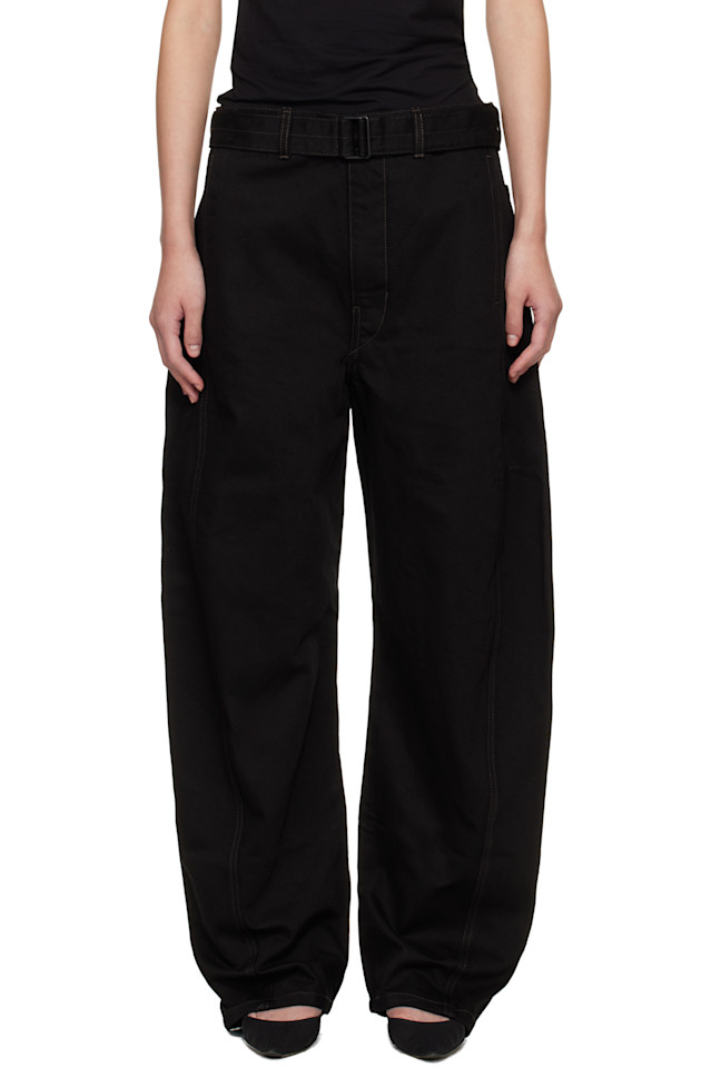 

Джинсы с перекрученным поясом Lemaire, черный