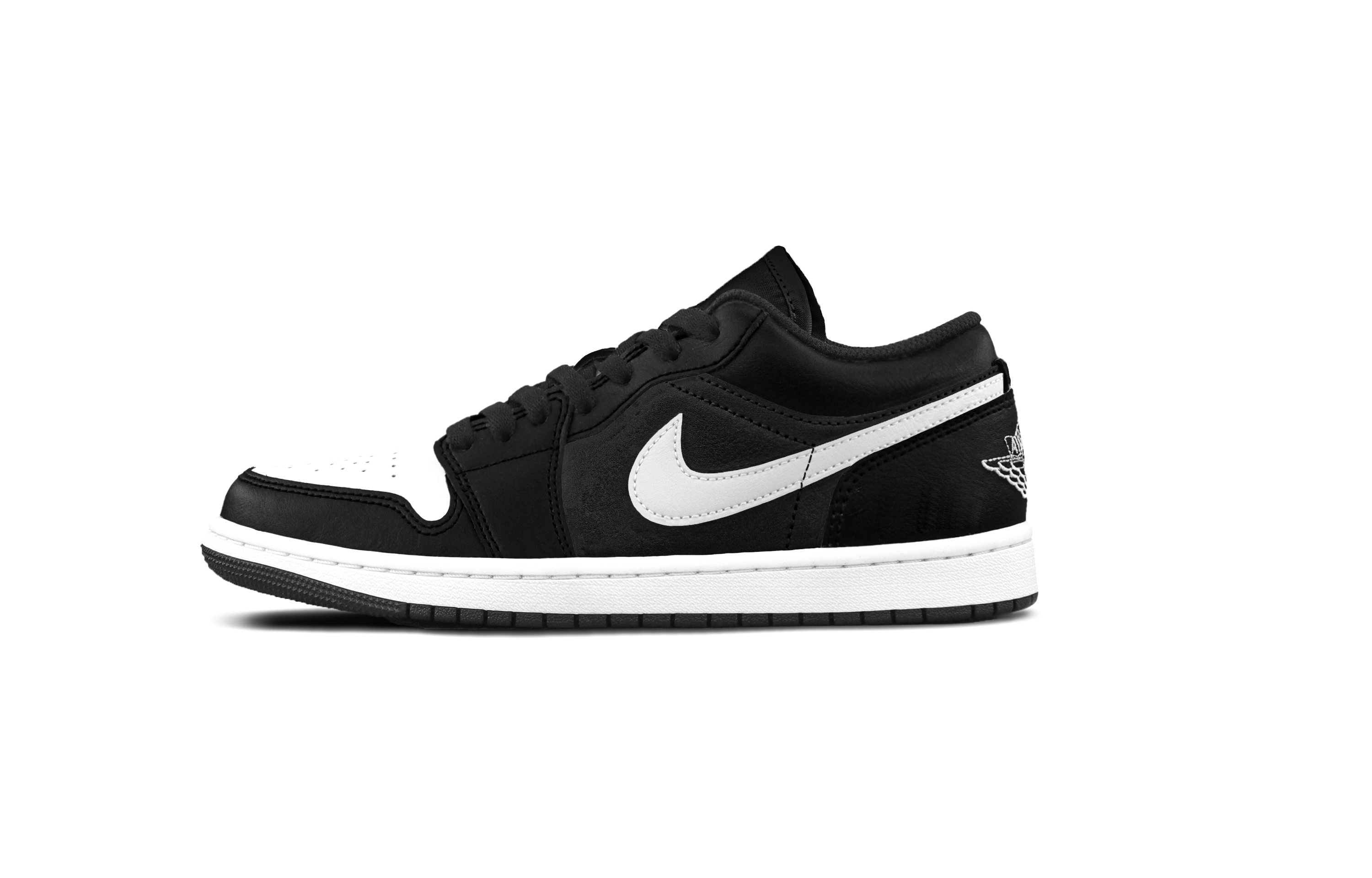 

Jordan Баскетбольные кроссовки Air 1 Black Panda с низким верхом, износостойкие, винтажные, мужские, черно-белые