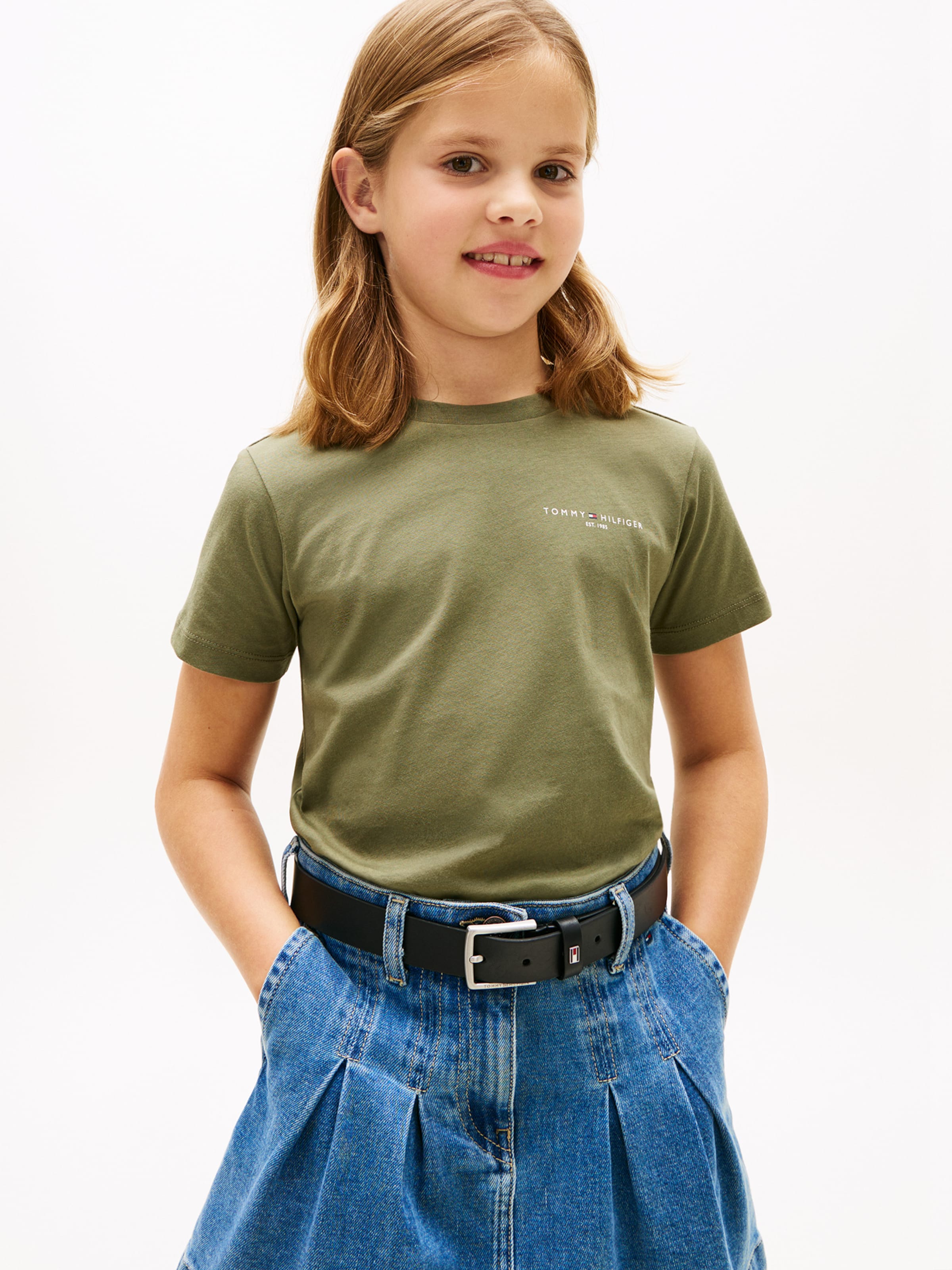 TOMMY HILFIGER Футболка в оливковом цвете — фото 4