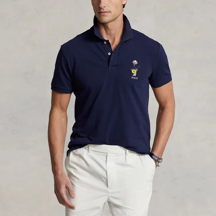 Поло с медведем Yankees, Polo Ralph Lauren, Marine Blue — фото 4