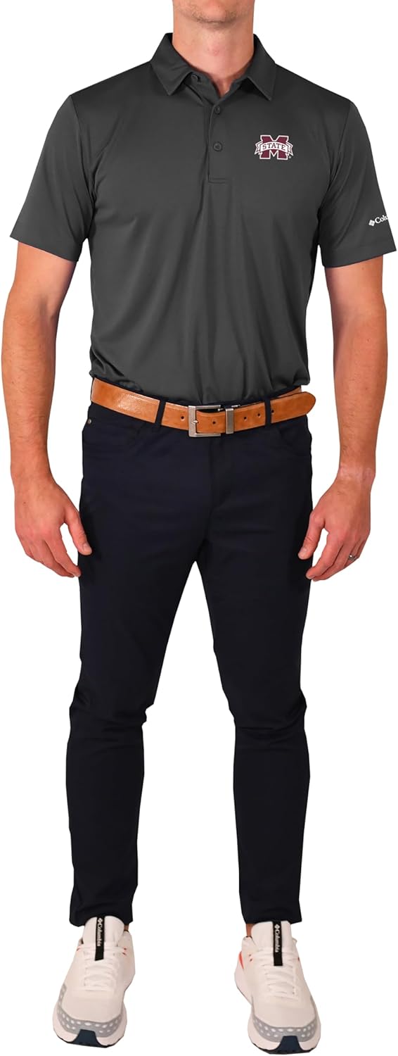 

Columbia Mississippi State Univ Golf мужская легкая повседневная поло для гольфа, Forged Iron