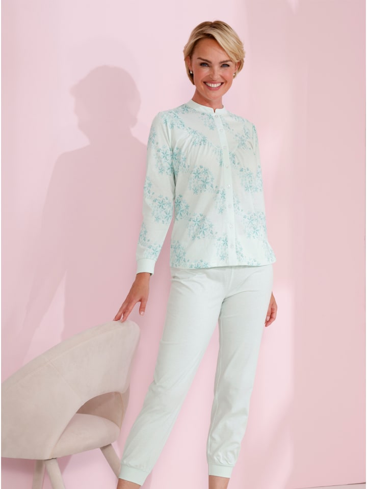 

WITT WEIDEN Пижама нежного мятно-морского цвета с принтом