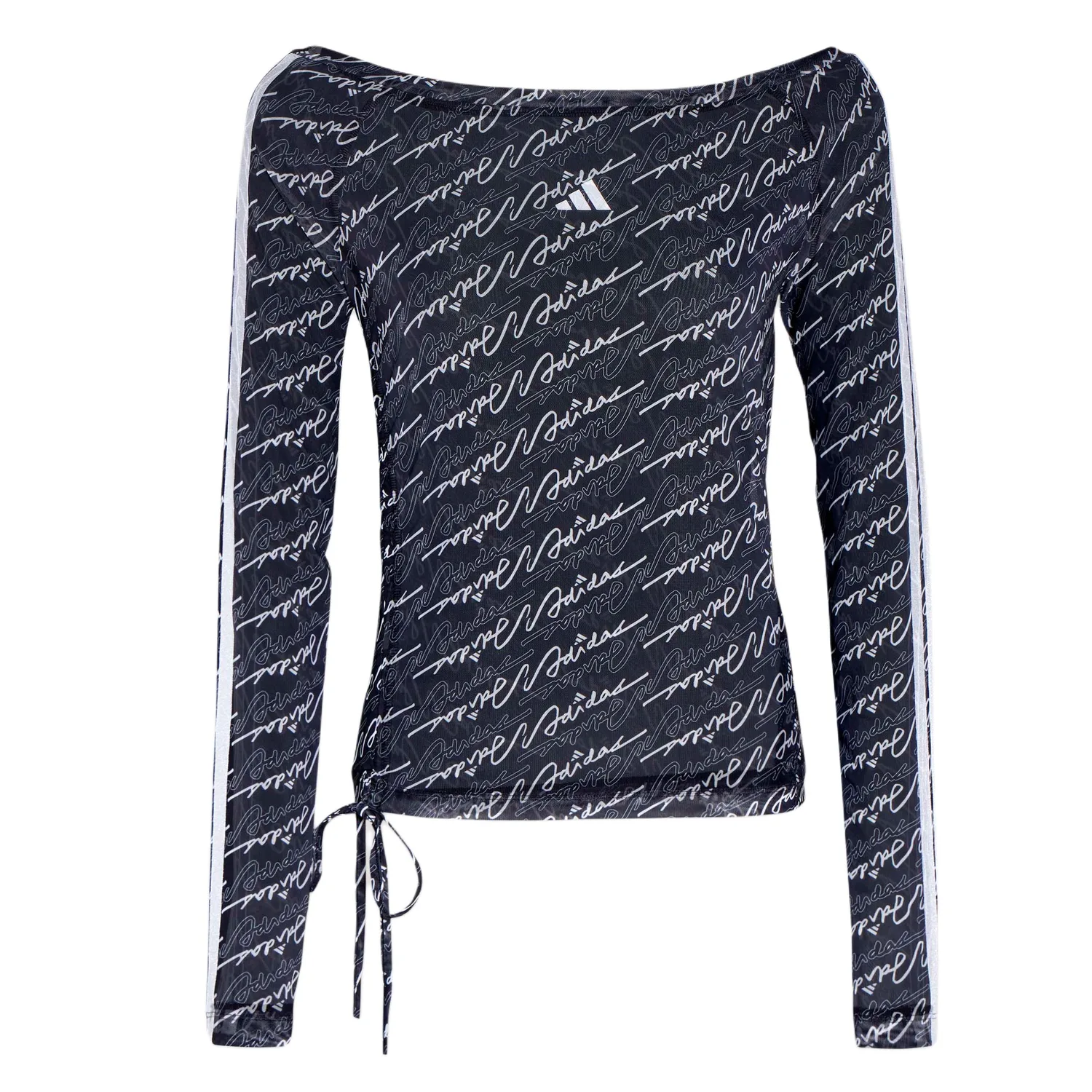 Adidas Футболка для танцев Women's Black с лодочкой Moderate Straight Fit
