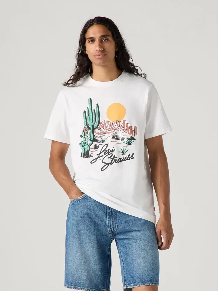 Футболка с графическим принтом Levis, белый