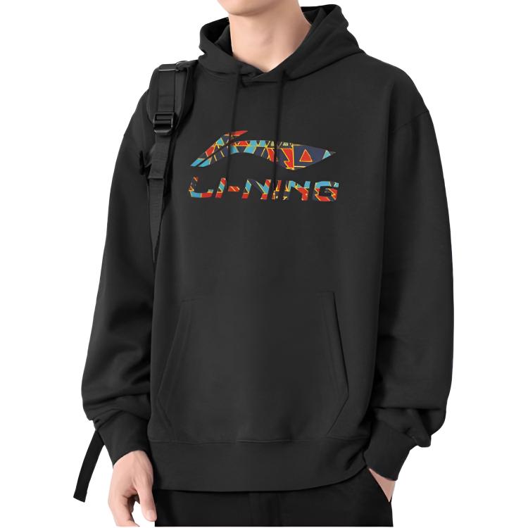 

Мужская толстовка Li Ning, черная, с капюшоном, утепленная, стандартного размера