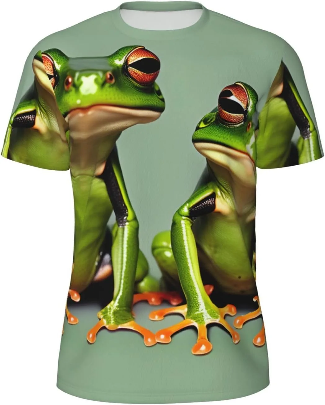 

Футболка Funny Green Frogs 1 Print, летняя, с коротким рукавом, для мужчин SDFHU