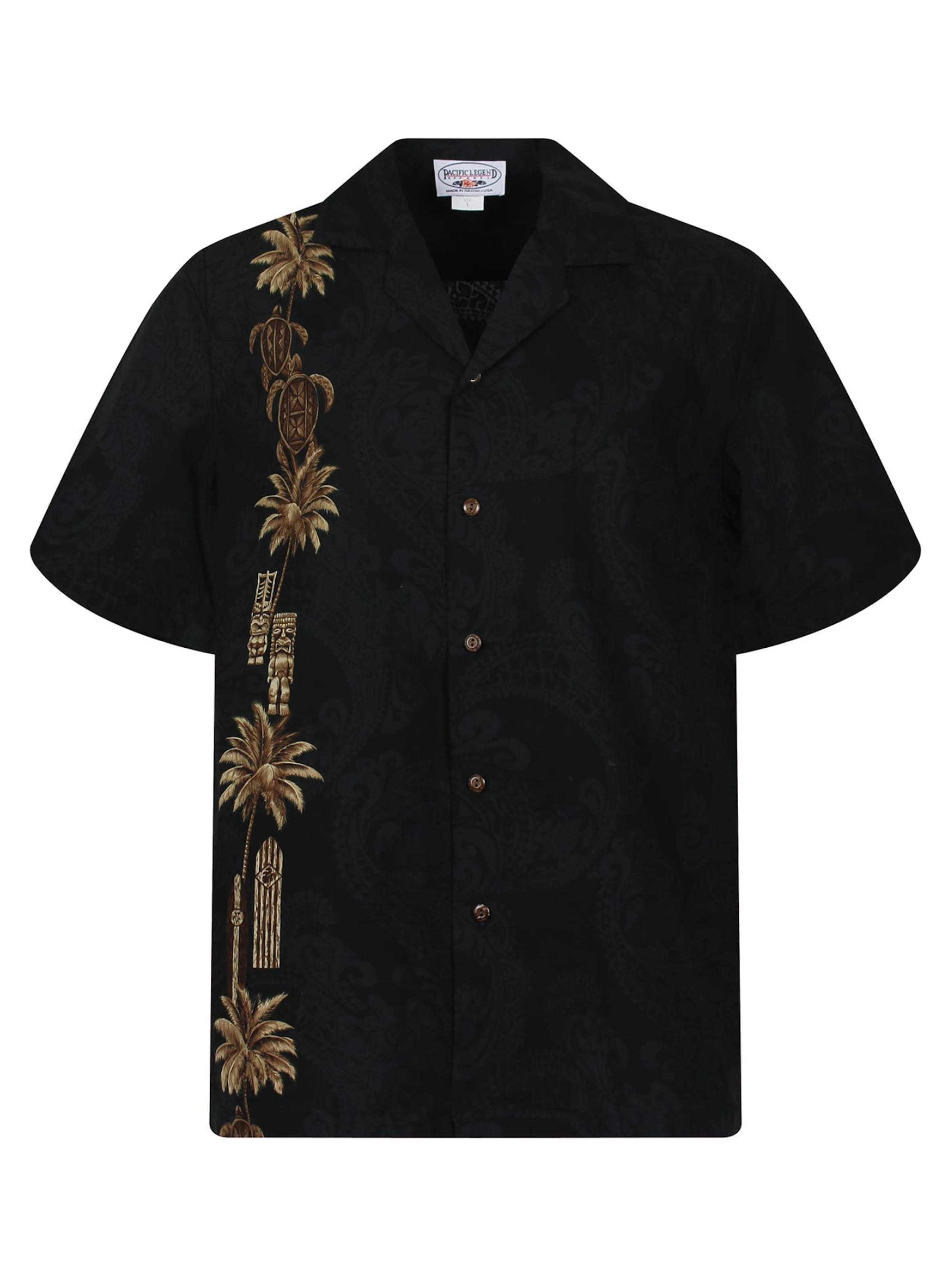 

Pacific Legend Рубашка на пуговицах Regular fit 'Turtle New' черного цвета