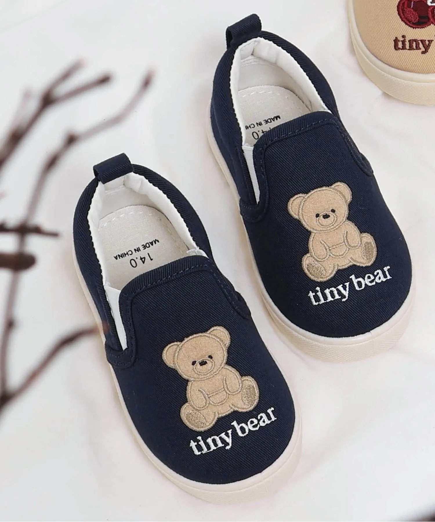 Детские кроссовки-слипоны без шнурков tiny bear apres les cours темно-синие