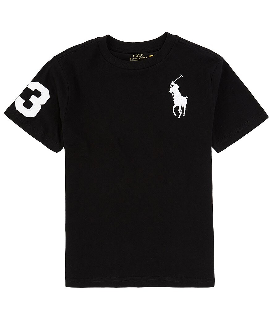 

Футболка из джерси с короткими рукавами Polo Ralph Lauren Big Boys 8–20, черный