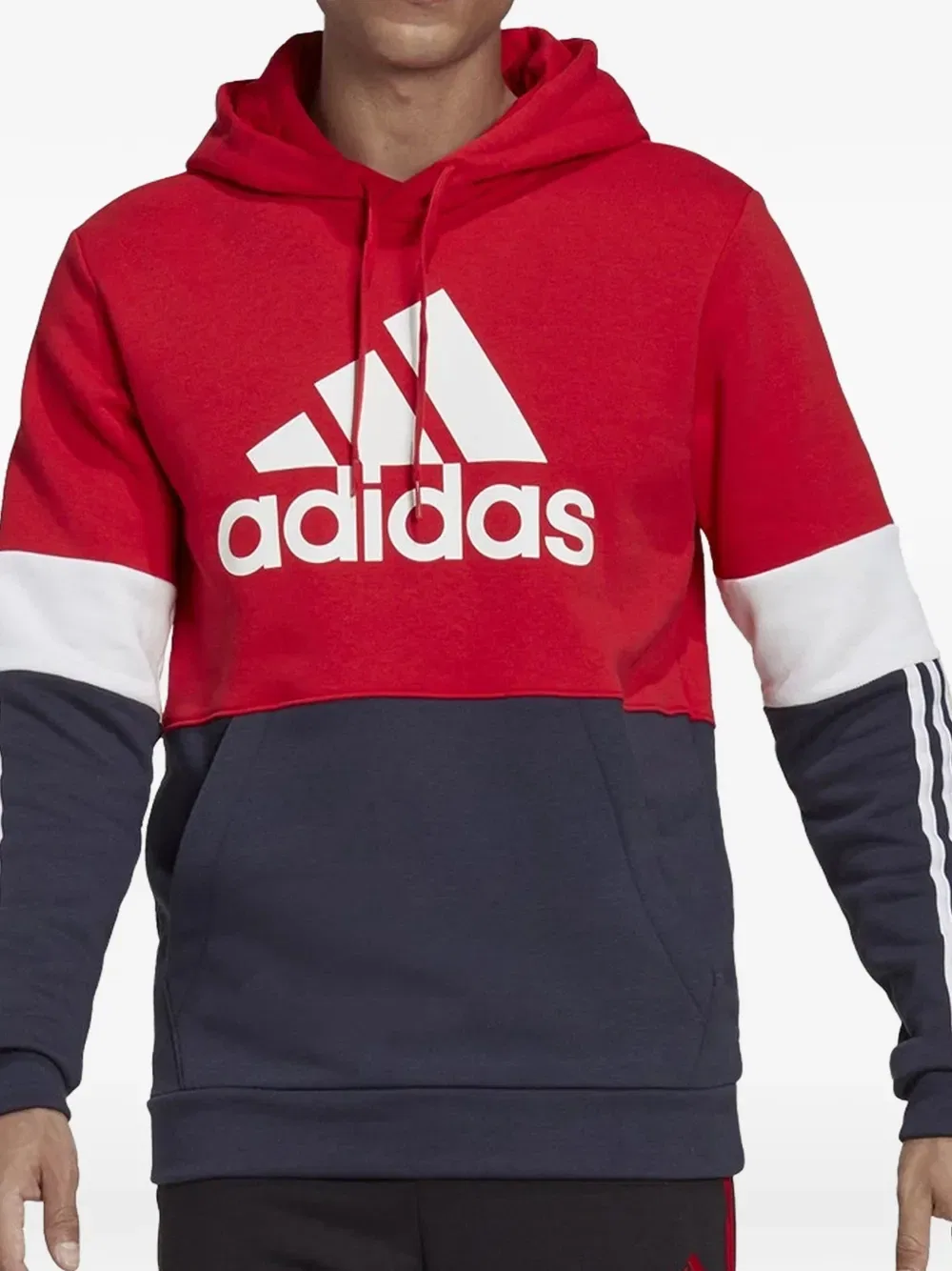 Худи с цветовыми блоками Adidas, красный