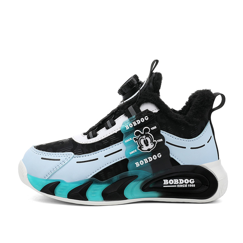 

Кроссовки для бега для детей, нескользящие, износостойкие, водонепроницаемые, термостойкие BOBDOG, черный