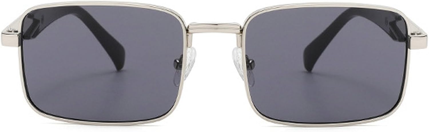 

Солнцезащитные очки в стиле ретро квадратной формы для женщин и мужчин, модные солнцезащитные очки в винтажном стиле, защита от ультрафиолета UV400, стильные женские солнцезащитные очки mincl, Silver Black