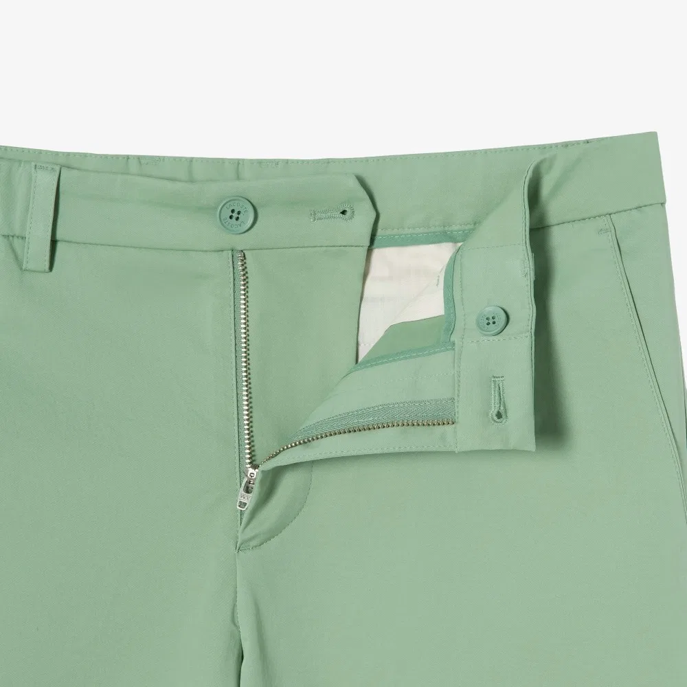 Мужские чиносы Tapered Fit светло-зелёные от Lacoste — фото 3