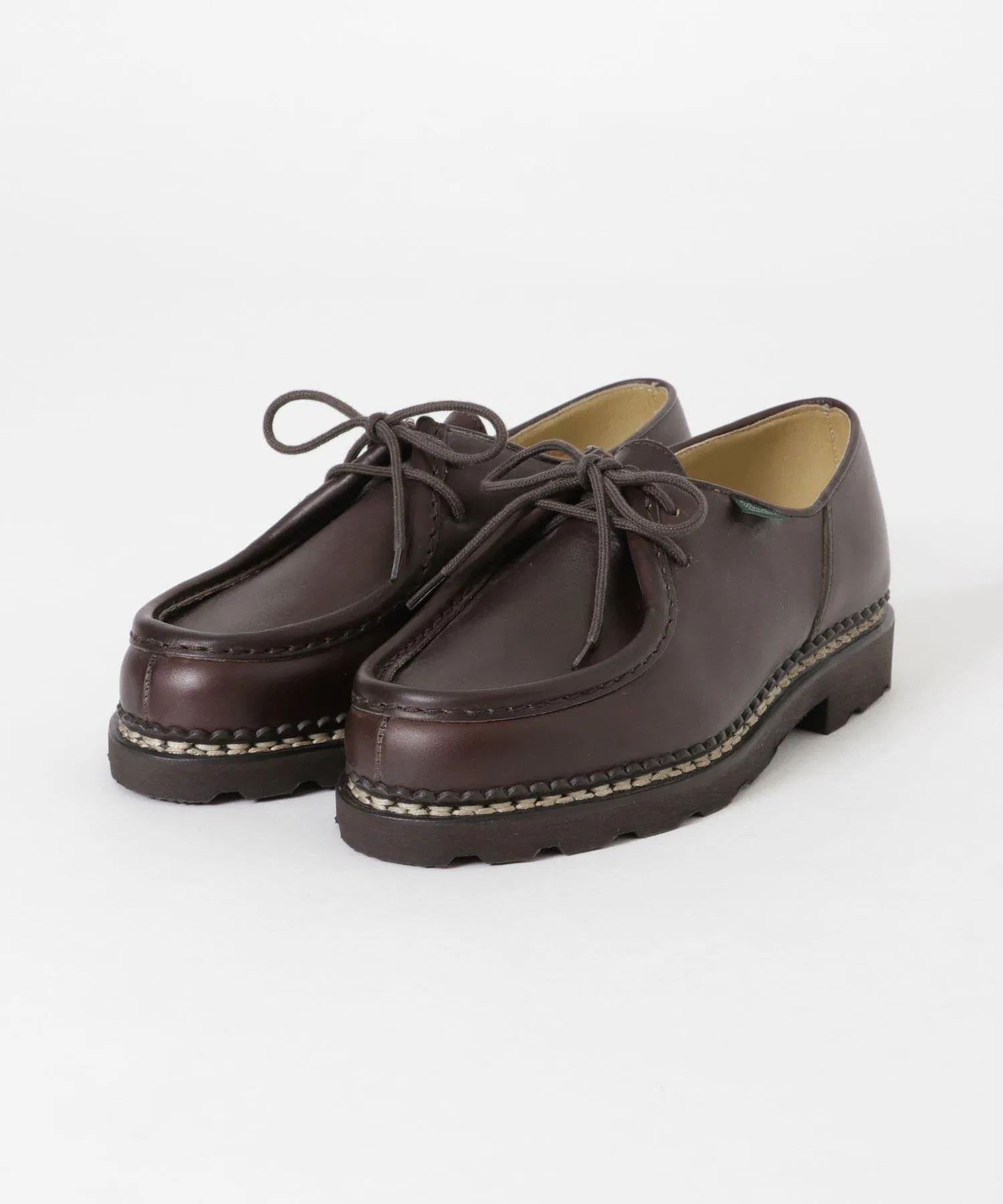 Мужские кожаные туфли Paraboot Michael тёмно-коричневые