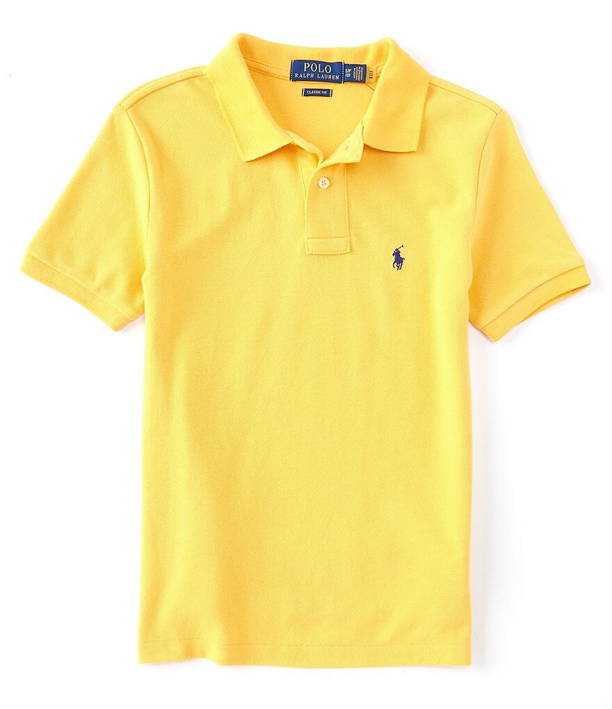 

Рубашка-поло с короткими рукавами из сетки для мальчиков Polo Ralph Lauren Big Boys 8-20, желтый