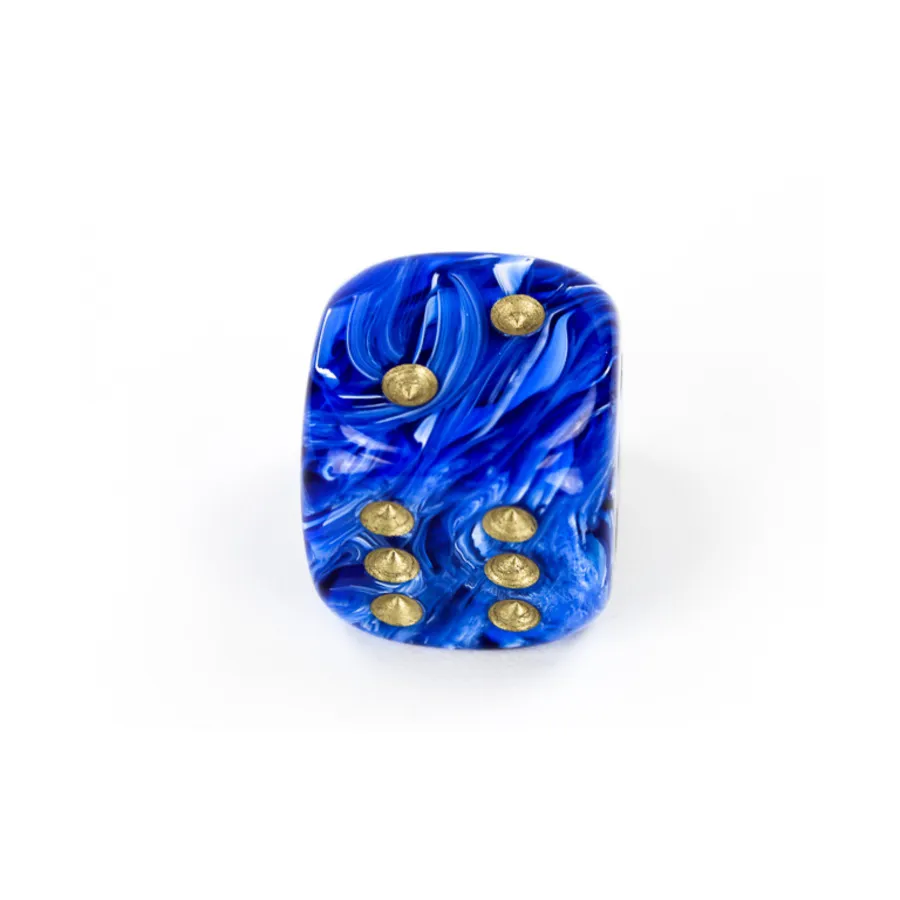 

d6 20 мм Синий с золотом (2), Dice - Vortex - d6 (Chessex)