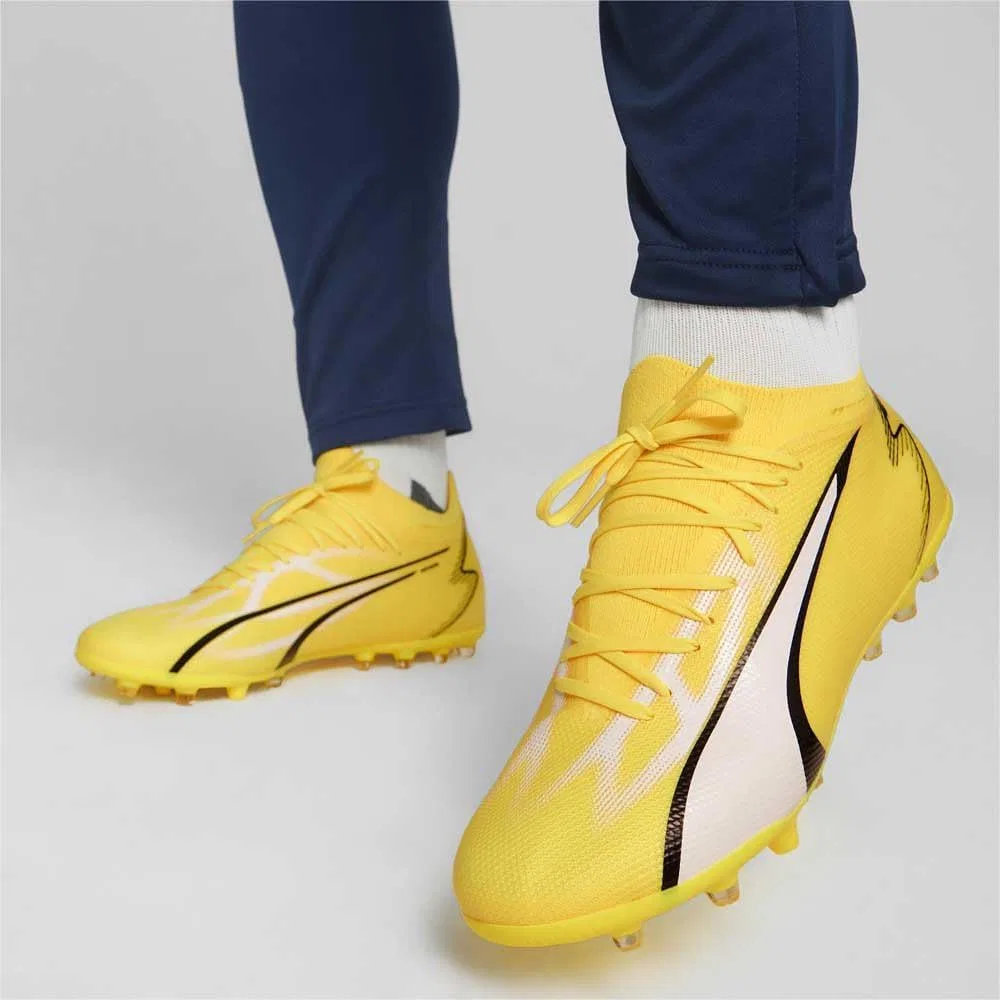 Спортивные кроссовки PUMA Ultra Match MG унисекс, 2-Yellow Black Yellow Blaze Puma White Puma Black — фото 2