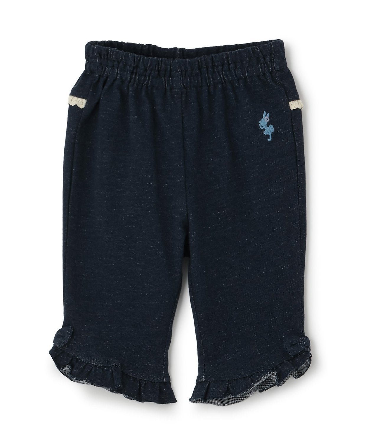 Трикотажные брюки из саржи с джинсовой текстурой, длина 6/8 KP, Navy blue