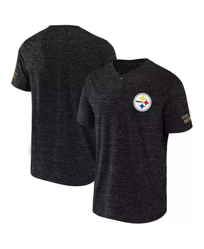 

Мужская коллекция NFL x Darius Rucker от Black Pittsburgh Steelers Slub Henley футболка Fanatics