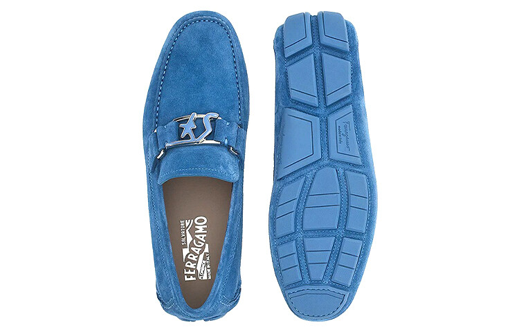 Мужские повседневные мужские низкие светло-голубые Ferragamo — фото 4