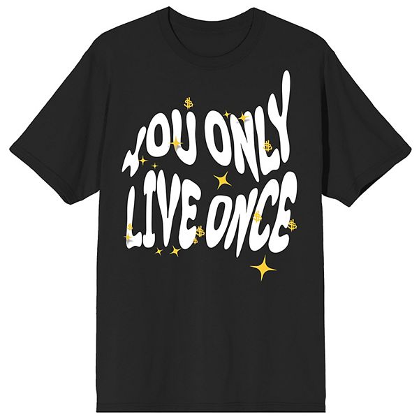 

Мужская футболка Bioworld с волнообразным принтом You Only Live Once Licensed Character