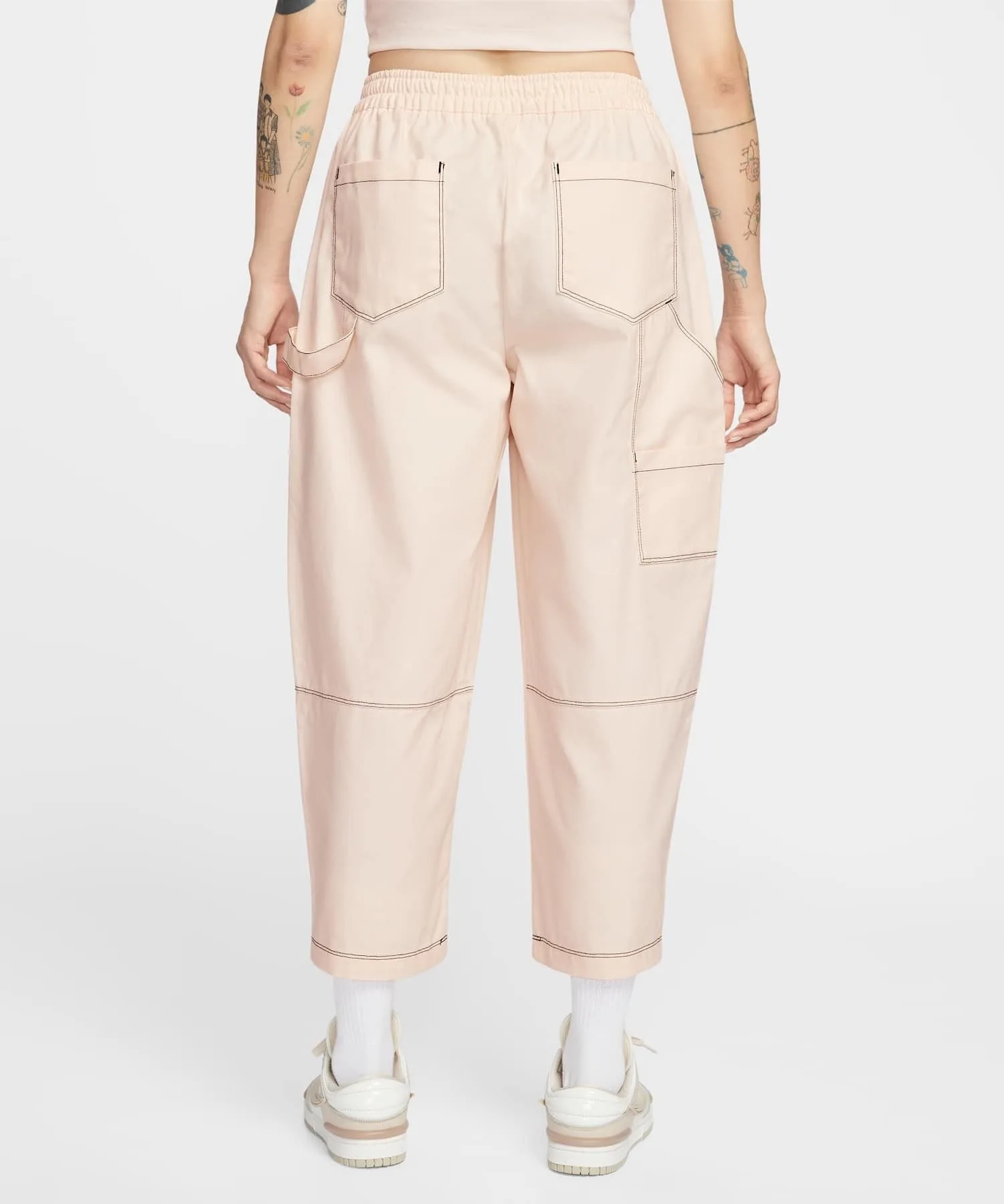 Женские брюки рабочие свободные низкие Nike Sportswear Loose Low-Rise Carpenter Pants IF0312-103 белые — фото 2