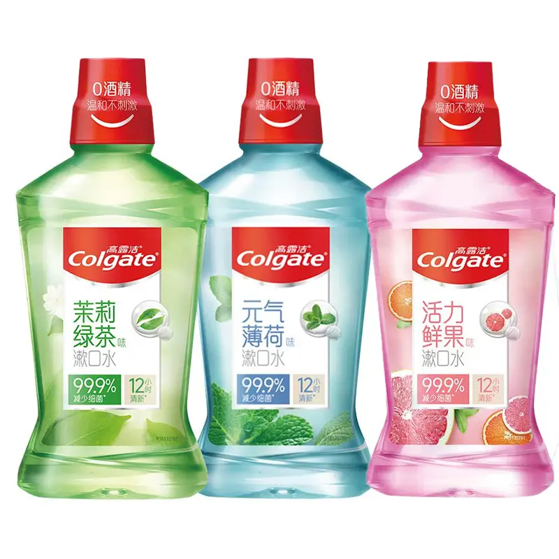 

Освежающий ополаскиватель для полости рта уход за деснами ароматы 250мл*2 бутылки/500мл*3 бутылки COLGATE, зеленый 500ml+Mint 500ml+Fresh Fruit 500ml