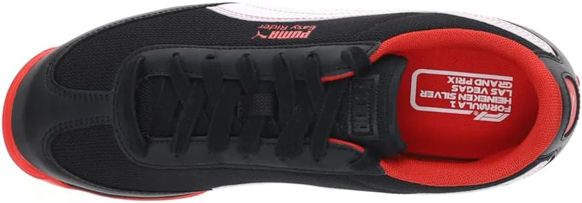 Мужские кроссовки PUMA F1 Lvgp Easy Rider Promo с шнуровкой, повседневные - черные, красные, черный — фото 4