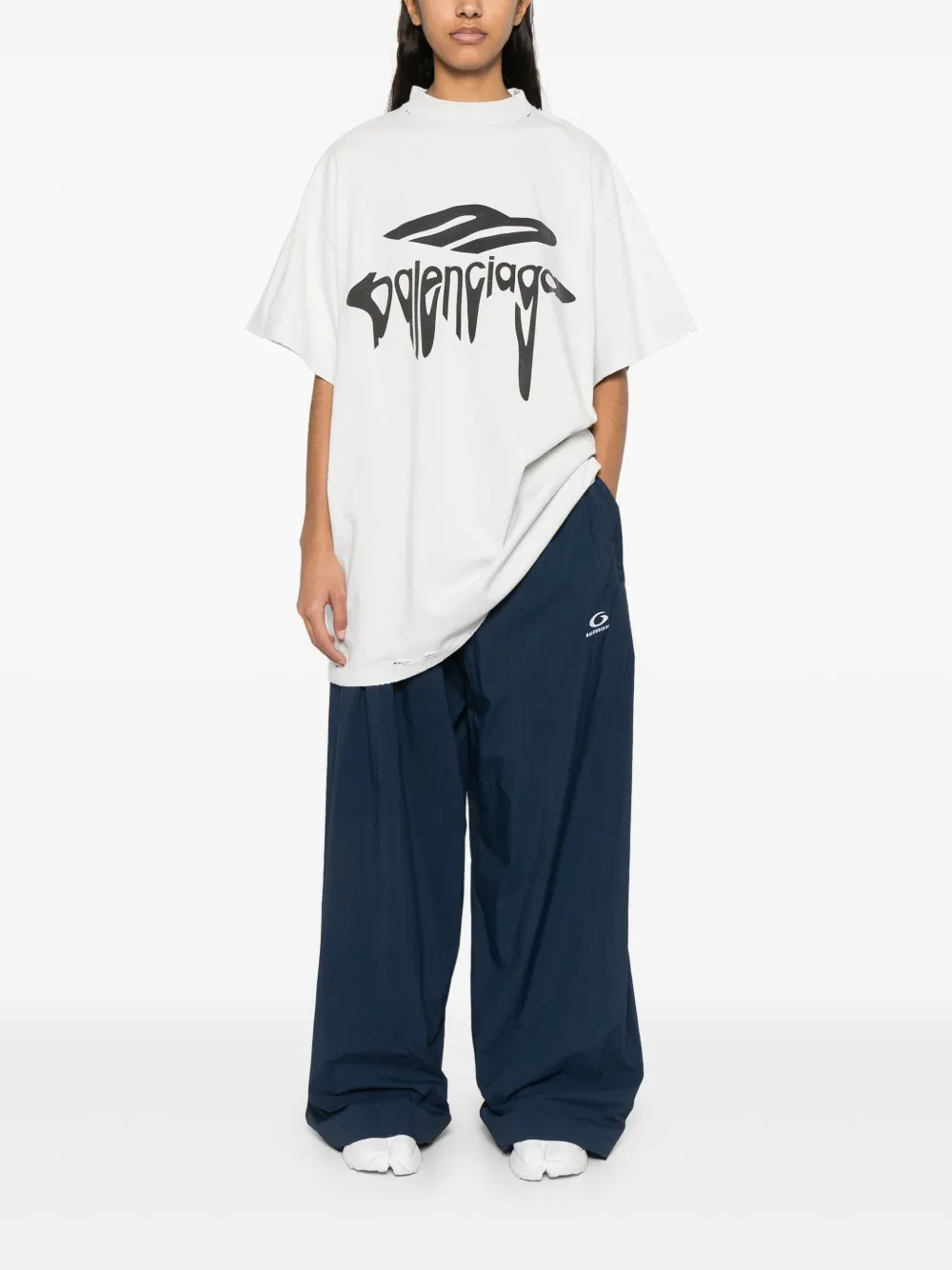 Футболка 3B Liquified BALENCIAGA, серый — фото 3