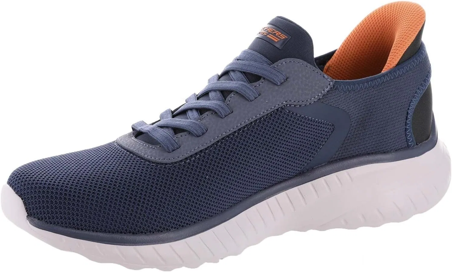 Кроссовки Skechers Herren Hands Free Slip-ins Squad Chaos - Solid StepSneaker, Navy Blue Multicoloured — фото 4