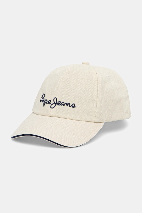 

Хлопковая кепка с козырьком Wei Cap Pepe Jeans, бежевый