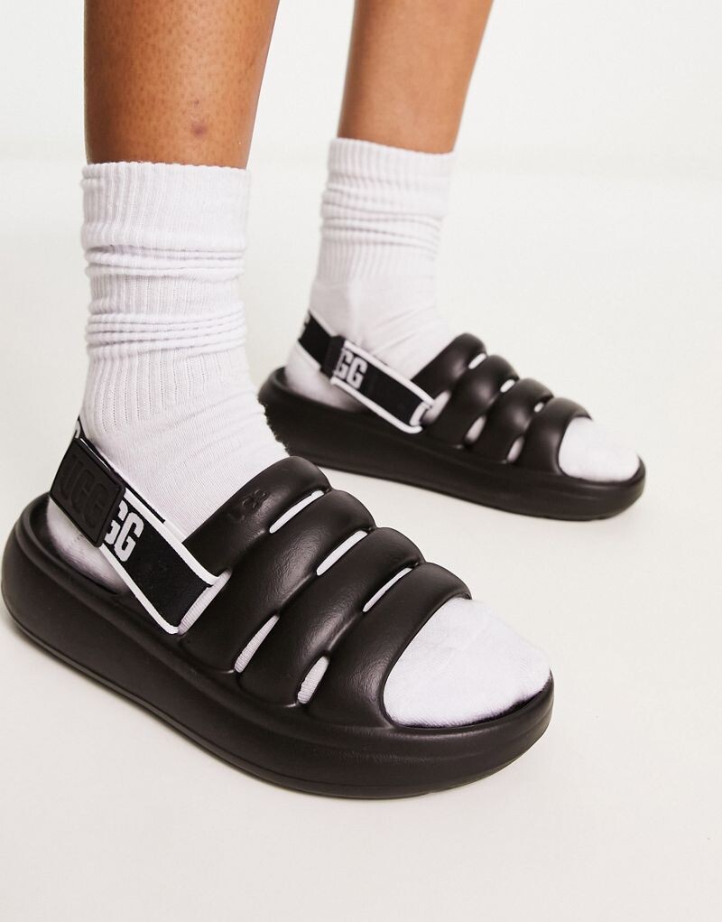 

Ugg Sport да, формованные шлепанцы черного цвета