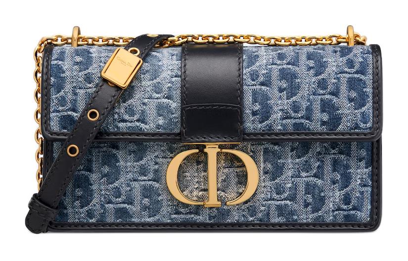

DIOR 30 Montaigne East West Toile Jacquard Denim Сумка через плечо, женская, синяя
