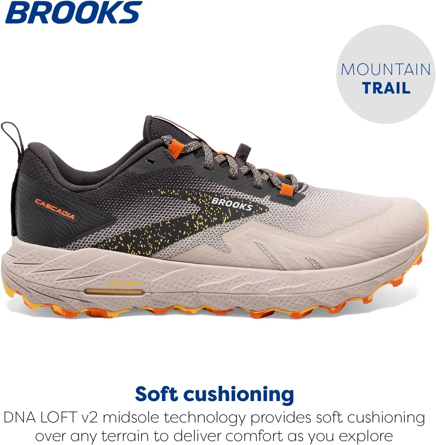 Мужские кроссовки Brooks Cascadia 17, Chateau Grey Forged Iron — фото 3