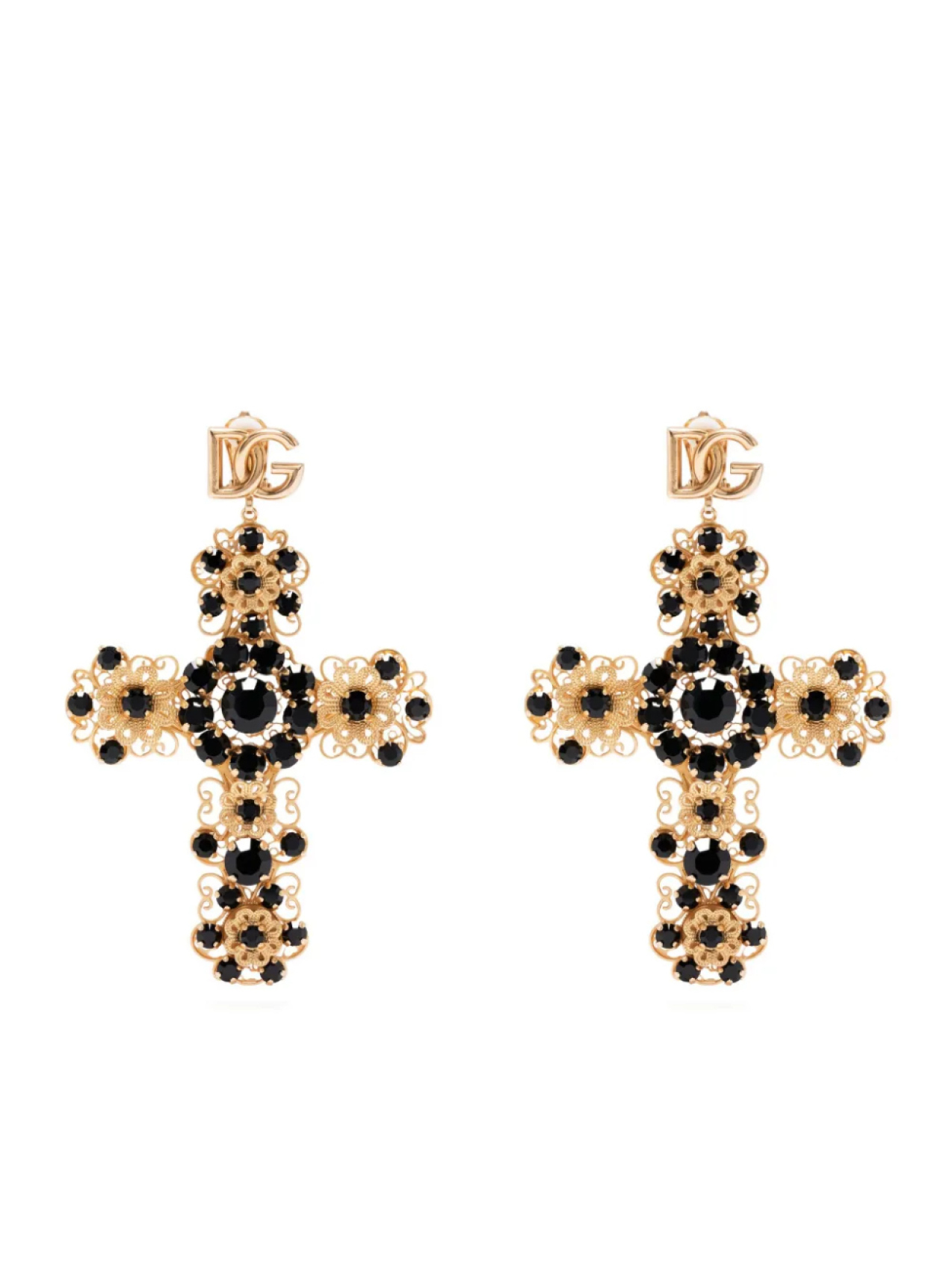 

Dolce & Gabbana серьги со стразами, золотой