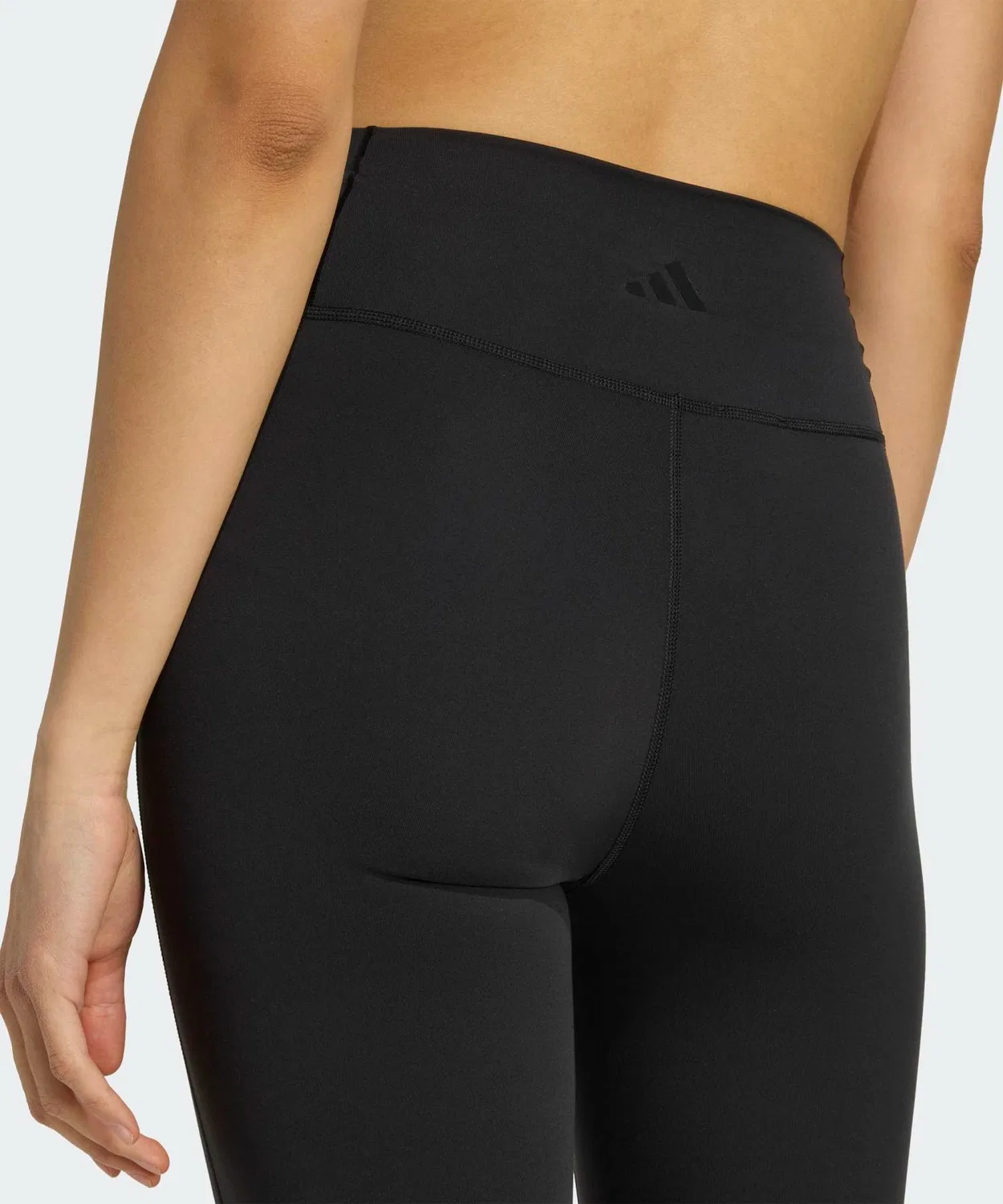 Леггинсы фларе adidas из переработанных материалов, черные — фото 3