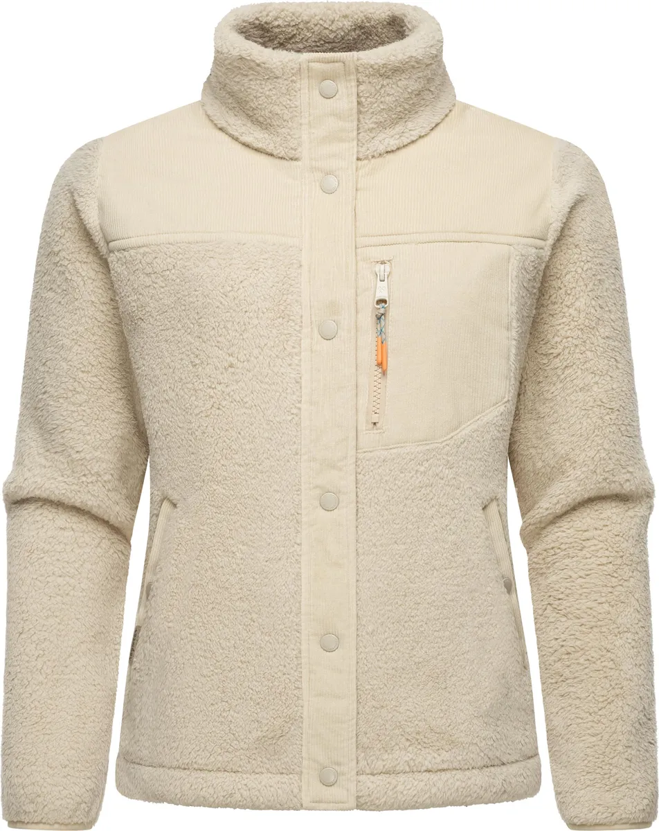 

Плюшевая куртка Ragwear "Appopis Block", без капюшона, пушистая переходная куртка из флиса тедди, цвет Ecru