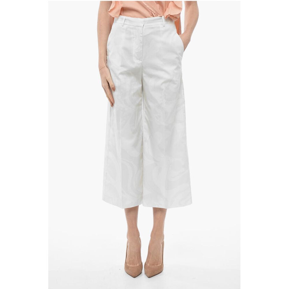 

Укороченные брюки-палаццо из хлопка Etro, White