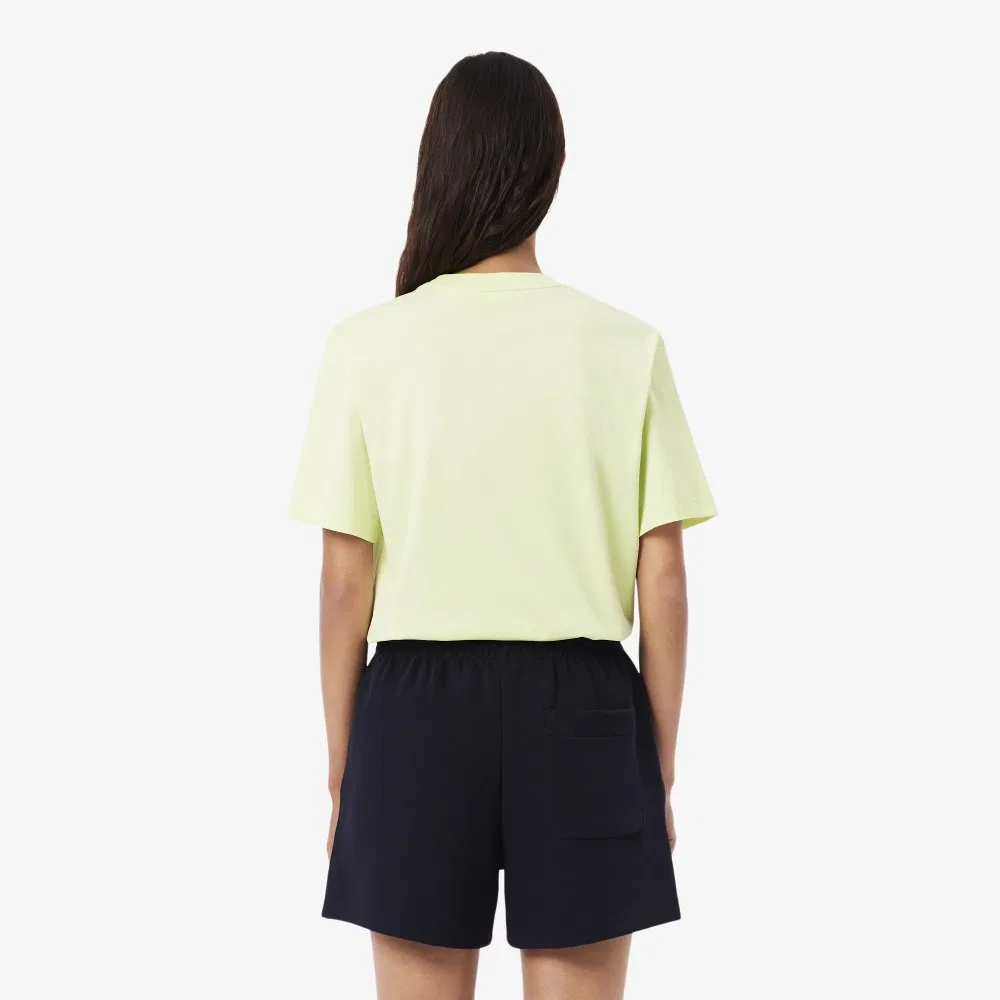 Футболка Lacoste Базовая Свободного кроя, Светло-зелёная — фото 3