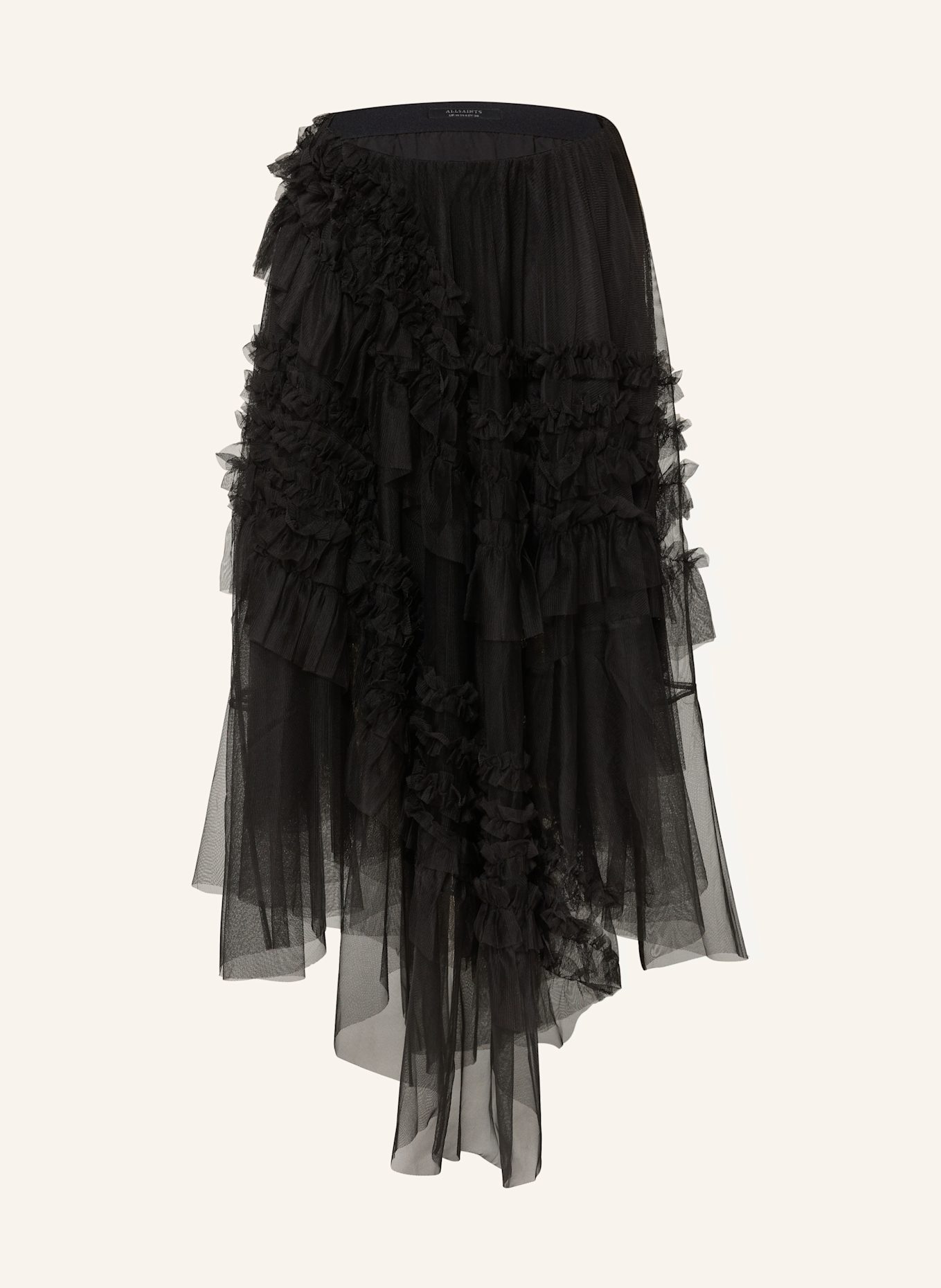 

Юбка из тюля джен с оборками Allsaints, черный