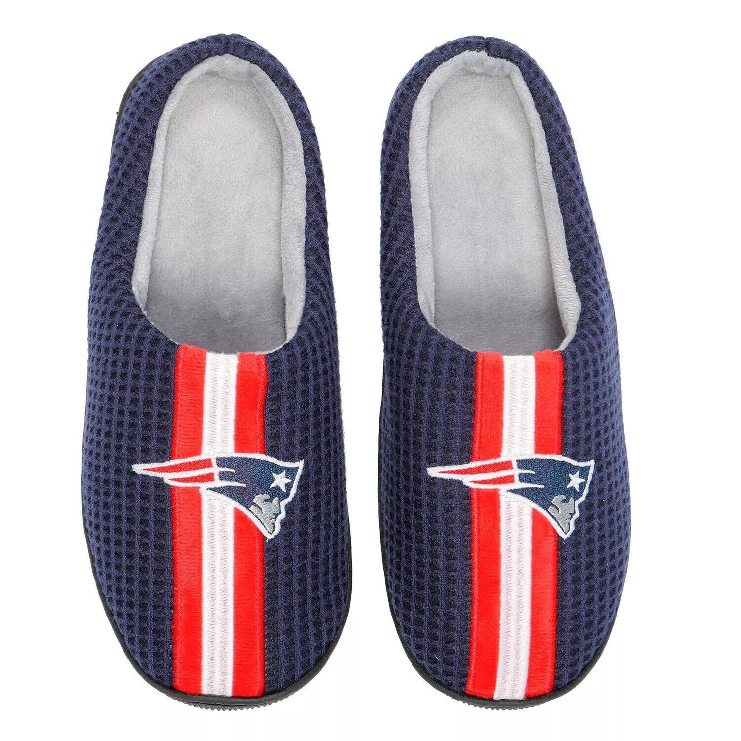 

Мужские шлёпанцы из пены с эффектом памяти в полоску FOCO Navy New England Patriots Team