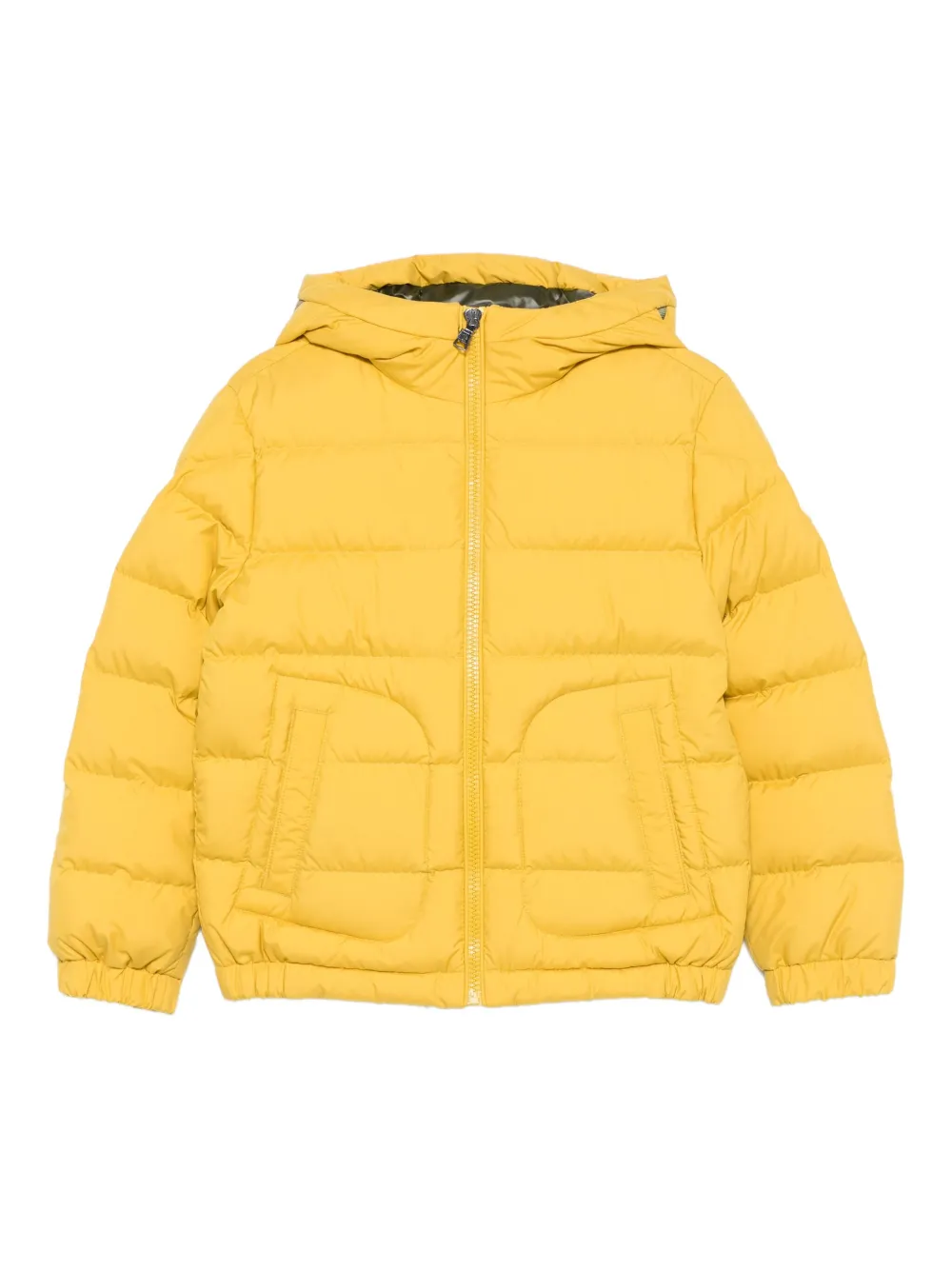 

Стеганая куртка с капюшоном Moncler Enfant, желтый