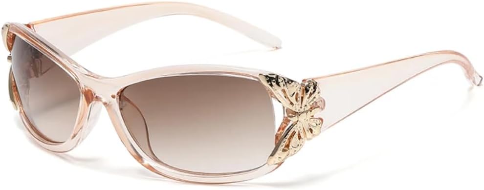 

Модные и элегантные солнцезащитные очки-бабочки для женщин, обеспечивающие защиту от ультрафиолета на открытом воздухе, разноцветные солнцезащитные очки TVTBBVV, Brown