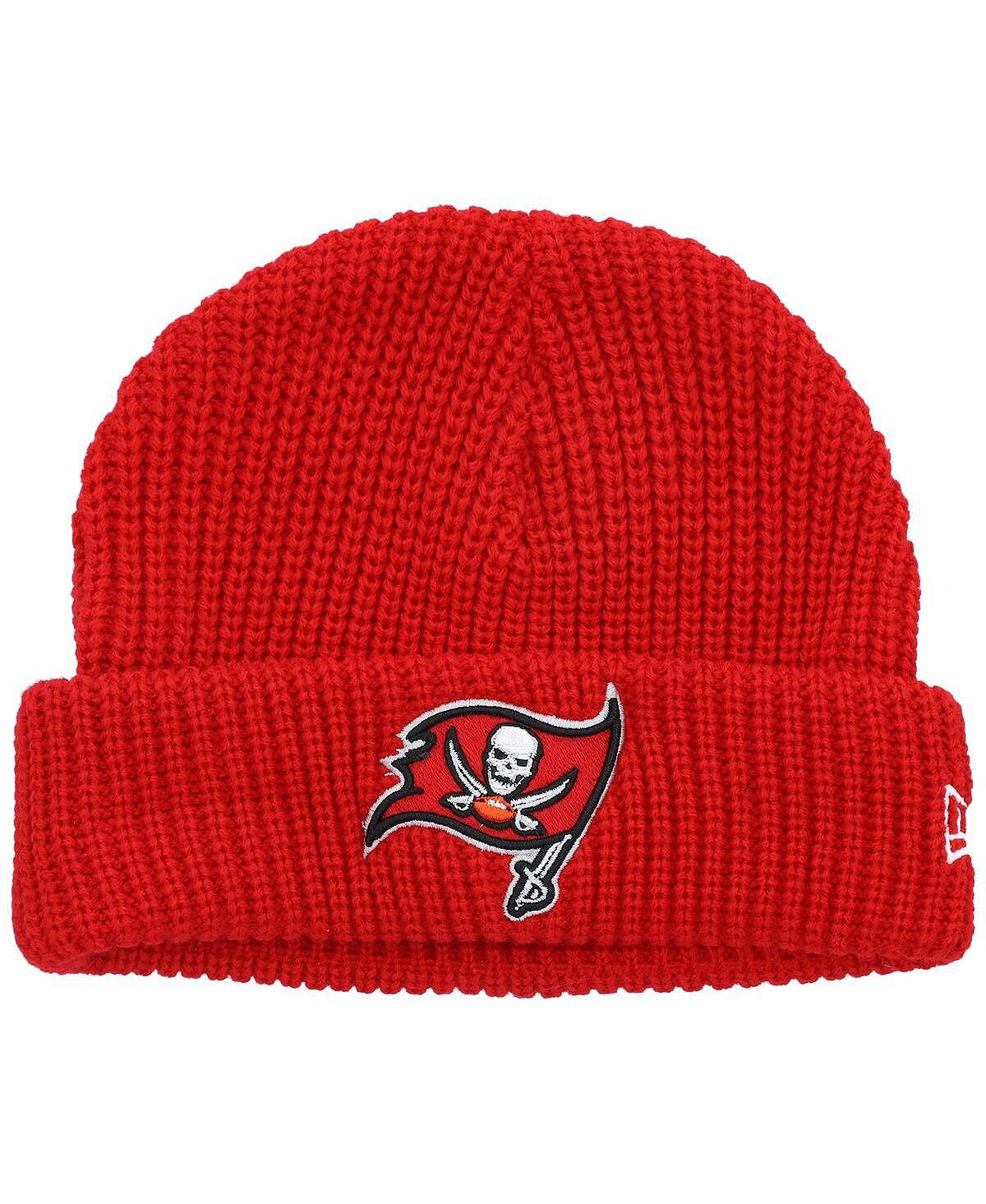 

Мужская красная вязаная шапка Tampa Bay Buccaneers Fisherman Skully с манжетами New Era