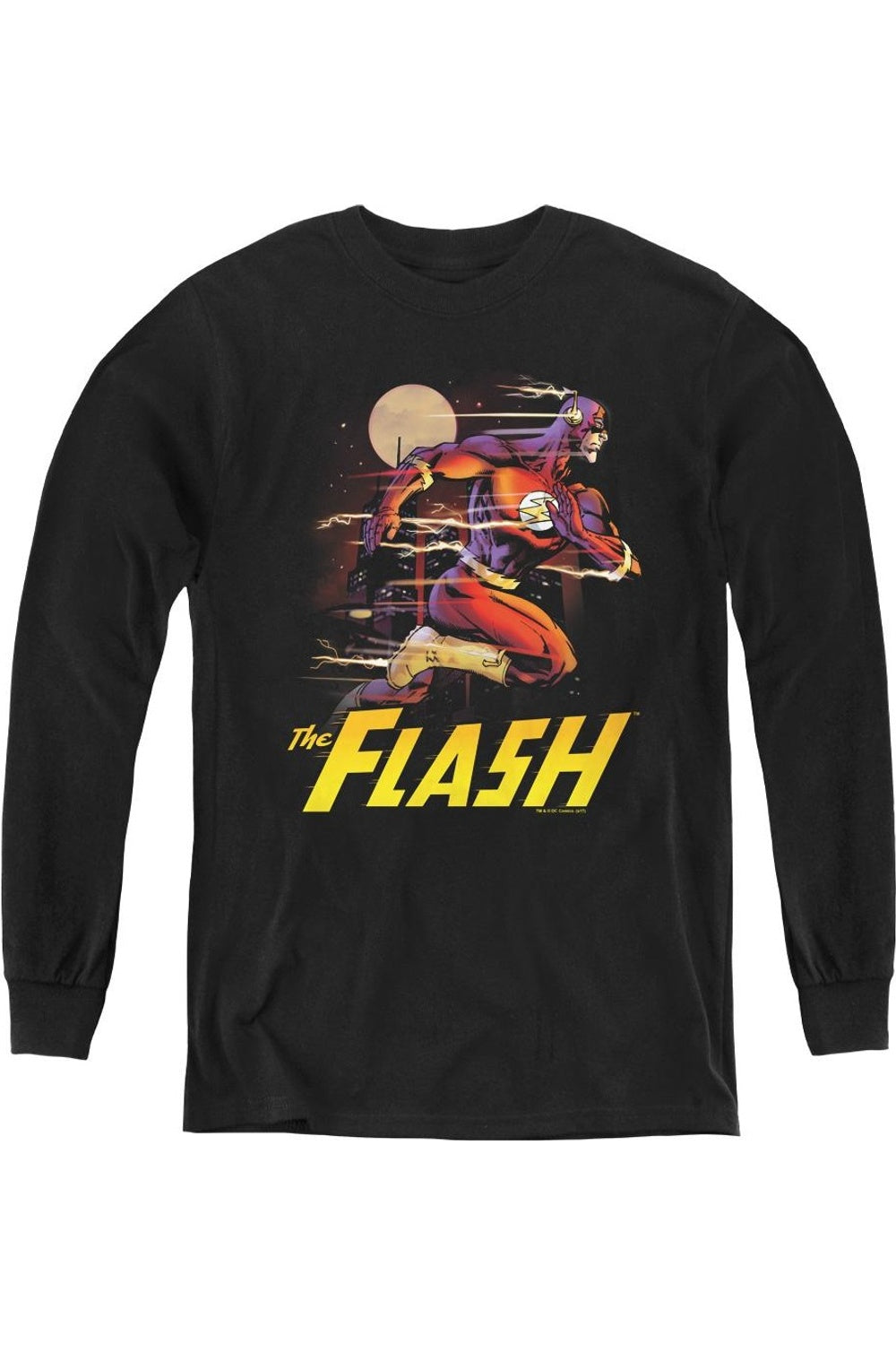 

Футболка с длинным рукавом для подростков "Justice League of America" City Run Gildan, черный